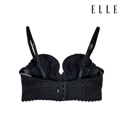 ELLE LINGERIE | ชุดชั้นในตัวยาว สไตล์เฟมินีนลูกไม้ สบาย ทรงดี แถบข้างสูง ถอดสายออกได้ | LB6636