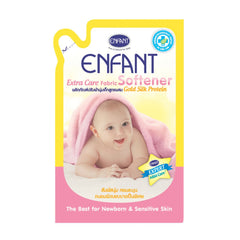 Enfant อองฟองต์ Extra Care Fabric Softener Gold Silk Protein ผลิตภัณฑ์ปรับผ้านุ่มสำหรับเด็กแรกเกิดและถนอมผิวบอบบาง สูตรผสม Gold Silk Protein 700 ml. 1ซอง